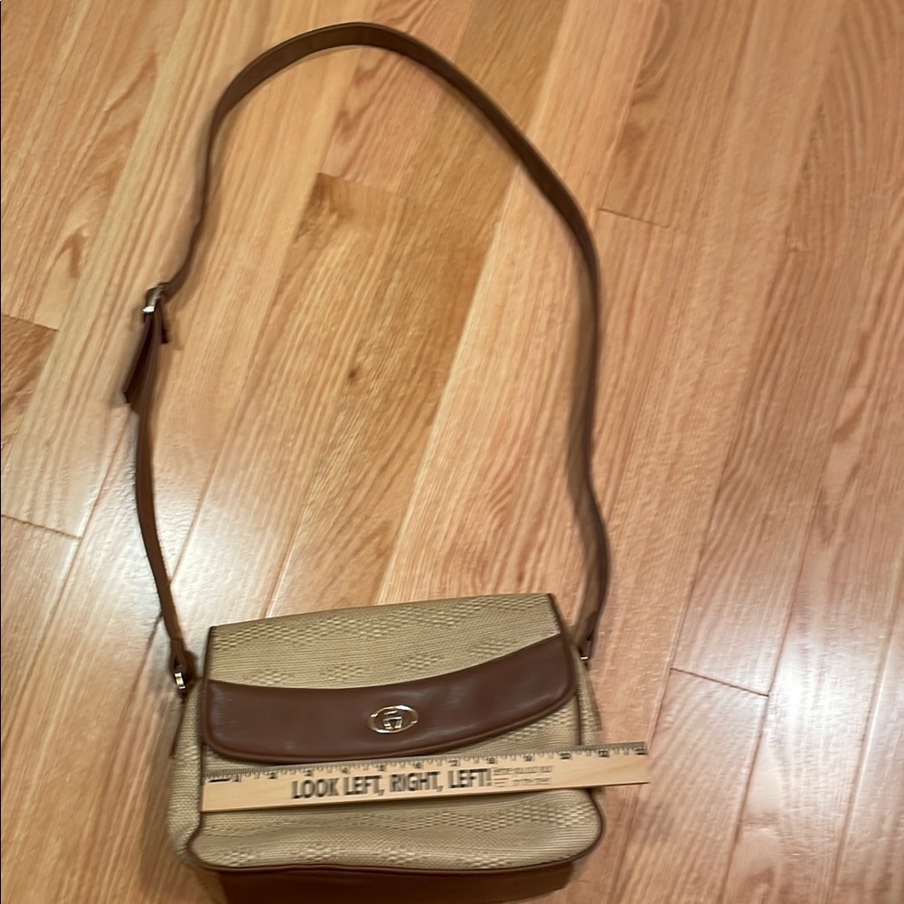 Classic Tan and Brown Shoulder Bag